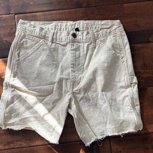 American Eagle Outfitters Cream Jean Shorts